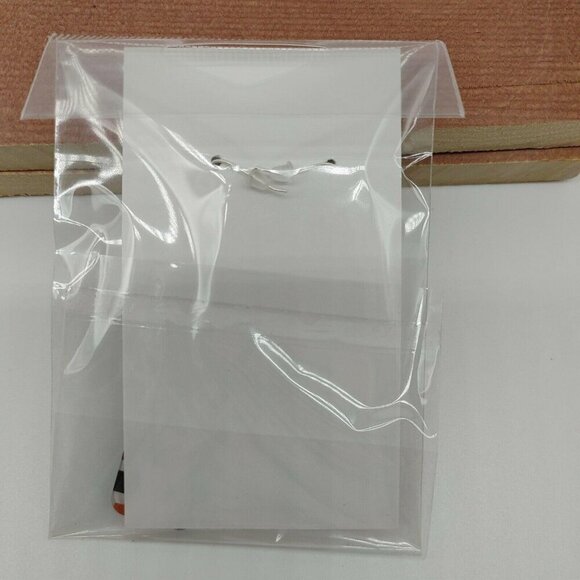 Striped Orange & Black Rectangle Dangle Stud Earrings By Hello Happiness Designs - Picture 4 of 5